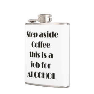 Stap naast koffie heupfles