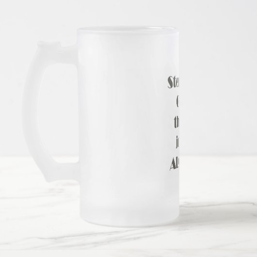 Stap naast koffie matglas bierpul (Links)
