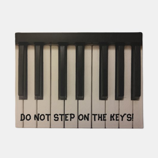 STAP NIET OP DE TOETSEN Leuk Piano Keys Ontwerp Deurmat (Voorkant)