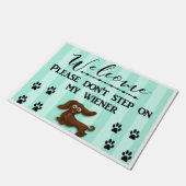 Stap niet op mijn Wiener Dog, Daschund Deurmat (Schuin)