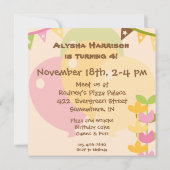 Stap omhoog Circus Birthday Uitnodiging (Achterkant)