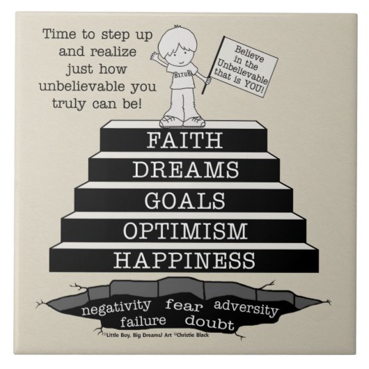 Stap omhoog tegeltje (Voorkant)