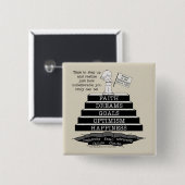 Stap omhoog vierkante button 5,1 cm (Voorkant /achterkant)