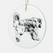 Stap op de tak keramisch ornament (Links)