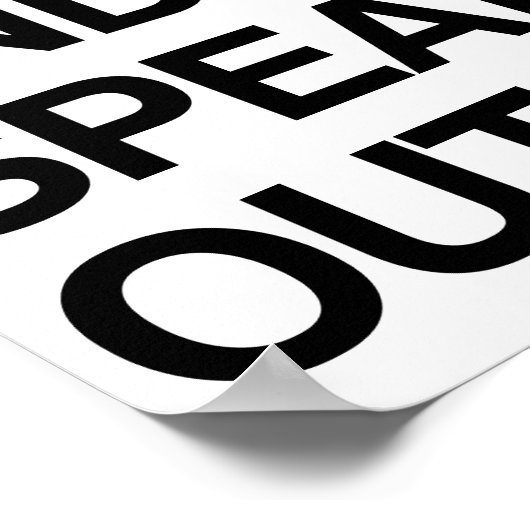 STAP OP EN SPREEK UIT POSTER (Hoek)