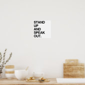 STAP OP EN SPREEK UIT POSTER (Keuken)