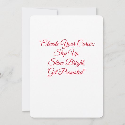 Stap op, schitter helder, word gepromoveerd (Achterkant)