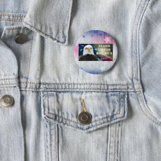 STAP OP VOOR AMERIKA #VoteBlue Ronde Button 5,7 Cm (In situ)