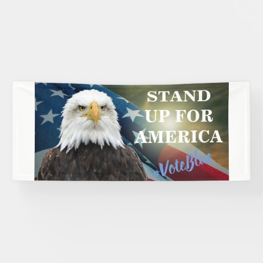 STAP OP VOOR AMERIKA #VoteBlue Spandoek (Horizontaal)