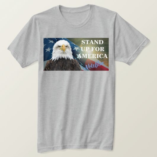STAP OP VOOR AMERIKA #VoteBlue T-Shirt (Design voorkant)