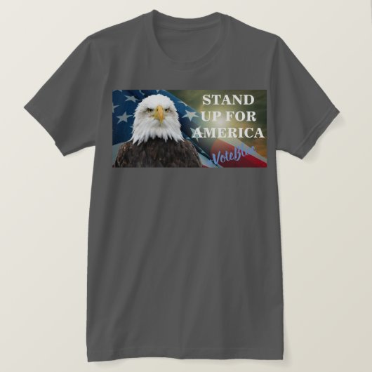 STAP OP VOOR AMERIKA #VoteBlue T-Shirt (Design voorkant)