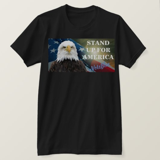 STAP OP VOOR AMERIKA #VoteBlue T-Shirt (Design voorkant)