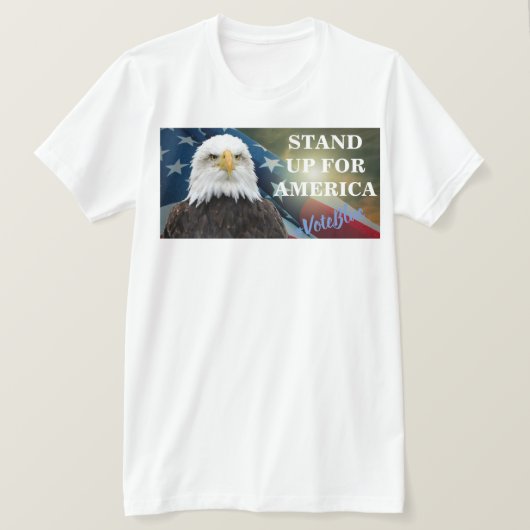 STAP OP VOOR AMERIKA #VoteBlue T-Shirt (Design voorkant)