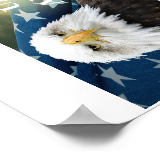 STAP OP VOOR AMERIKA #VoteBlue T-Shirt Poster (Hoek)