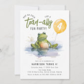 Stap over | Toad-ally Fun Party Verjaardag Kaart (Voorkant)
