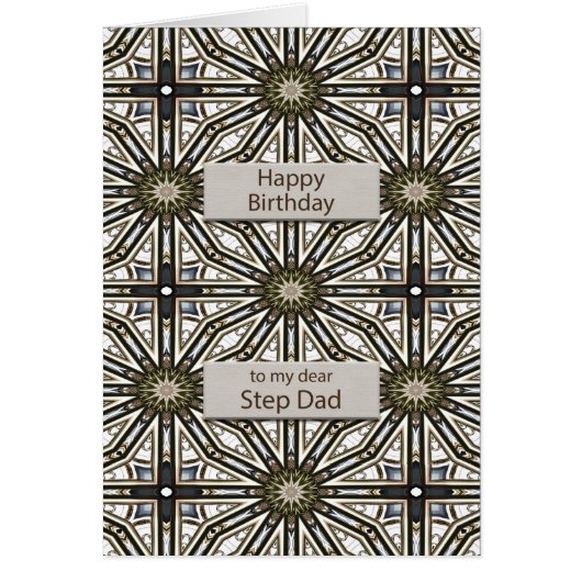 Stap Pa Birthday Abstract Mandala Design (Voorkant)