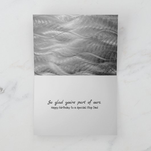 Stap Pa Birthday Metal Abstract Kaart (Binnen)