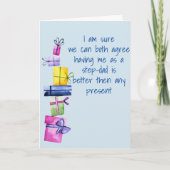 Stap-pa naar Stap-Son Step-Daughter Birthday Funny Feestdagen Kaart (Voorkant)
