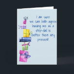 Stap-pa naar Stap-Son Step-Daughter Birthday Funny Feestdagen Kaart<br><div class="desc">Het kan worden gepersonaliseerd door op de knop Aanpassen te klikken en de naam, initialen of woorden te wijzigen. U kunt de tekstkleur en de stijl ook veranderen of de tekst voor een slechts ontwerp van het afbeelding schrappen. Neem contact met me op colorflowcreations@gmail.com als je dit ontwerp op een...</div>