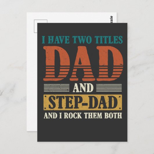 Stap pa Twee Titles Papa Proud vader Briefkaart (Voorkant / Achterkant)