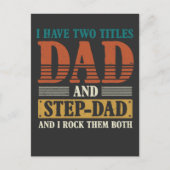 Stap pa Twee Titles Papa Proud vader Briefkaart (Voorkant)