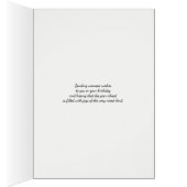 Stap pap Abstract Design Blue Birthday Card (Binnen (Rechts))