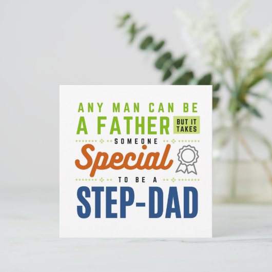 Stap-pap, grappig, speciaal stapje-pap kaart (Staand voorkant)