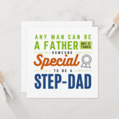 Stap-pap, grappig, speciaal stapje-pap kaart (Voorkant / Achterkant in situ)