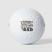 Stap Papa Beste Vader Dag Golfballen (Voorkant)