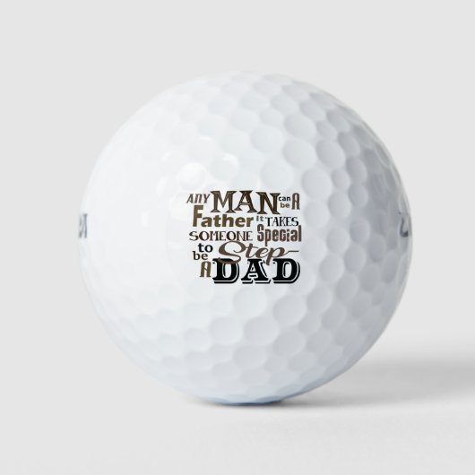 Stap Papa Beste Vader Dag Golfballen (Voorkant)