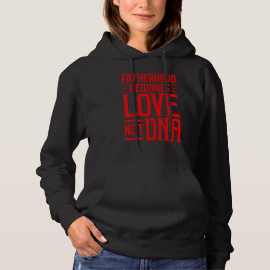 Stap Papa Cool Vaderschap vereist liefde niet DNA Hoodie (Voorkant)
