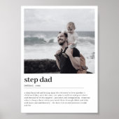 Stap Papa Definitie Minimale Aangepaste Foto Poster (Voorkant)