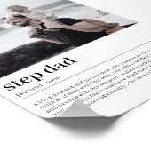 Stap Papa Definitie Minimale Aangepaste Foto Poster (Hoek)