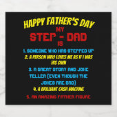 Stap Papa Quote Zwart Vaderdag Bier Etiket (Enkel label)