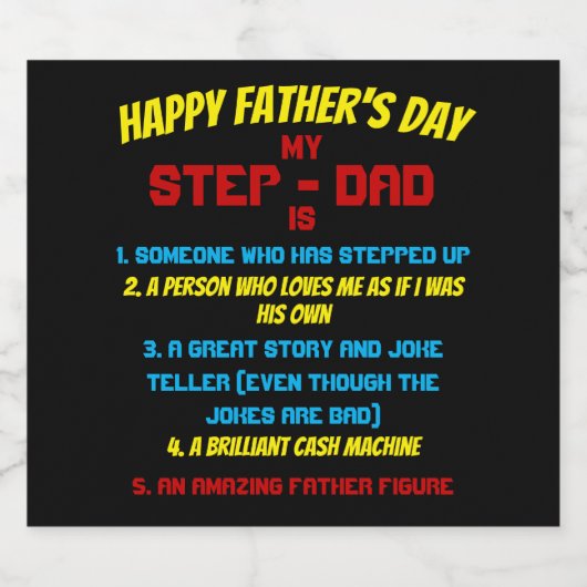 Stap Papa Quote Zwart Vaderdag Bier Etiket (Enkel label)