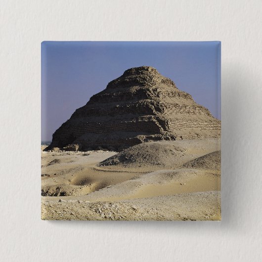 Stap piramide van King Djoser Old Kingdom Vierkante Button 5,1 Cm (Voorkant)