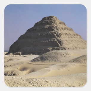 Stap piramide van King Djoser Old Kingdom Vierkante Sticker