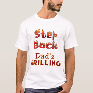 Stap terug Pap's grilling grappige Humoureuze T-shirt
