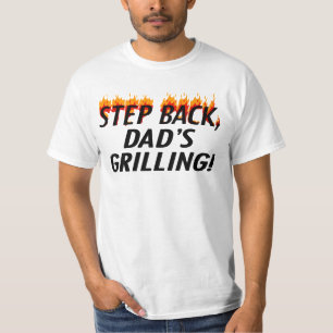 Stap terug, pa's Grilling BBQ Vaderdag T-shirt