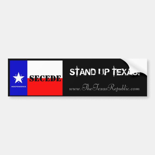 STAP TEXAS OP! BUMPERSTICKER (Voorkant)