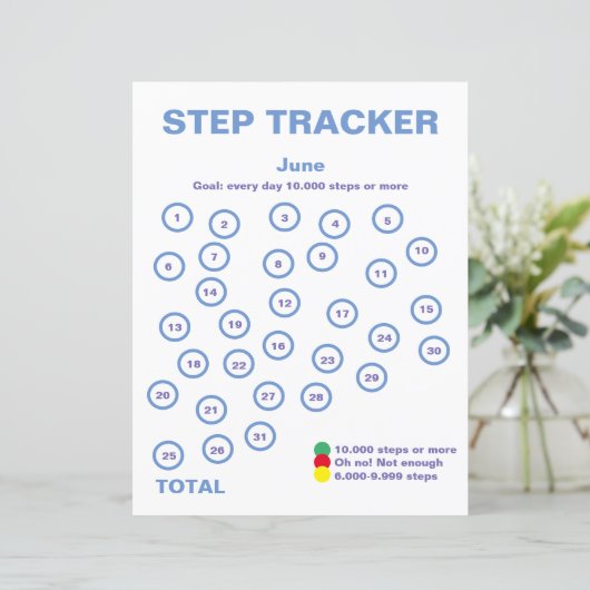 Stap tracker. (Staand voorkant)