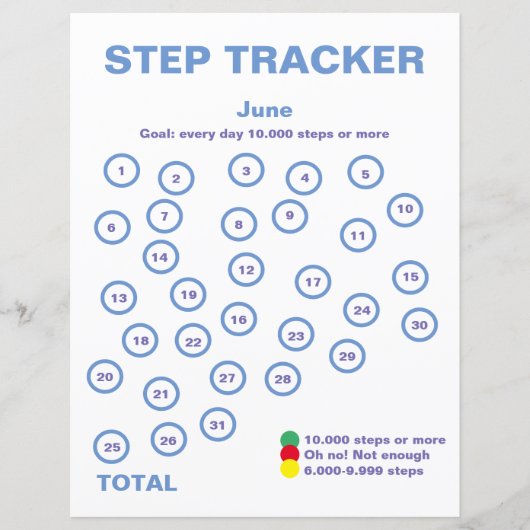 Stap tracker. (Voorkant)