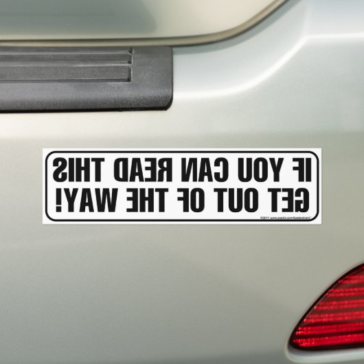 Stap uit de manier waarop Mirrored Bumpersticker (Op auto)