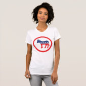 Stap uit en stem uit | Democratische Partij Donkey T-shirt (Voorkant volledig)