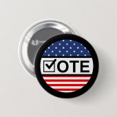 Stap uit en stem uit ronde button 5,7 cm (Voorkant /achterkant)