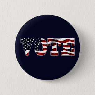 Stap uit en stem USA Flag Design Ronde Button 5,7 Cm