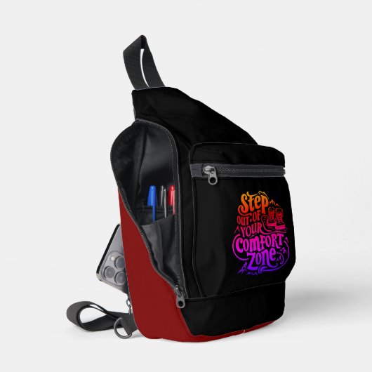 Stap uit je comfortzone sling bag (Open)