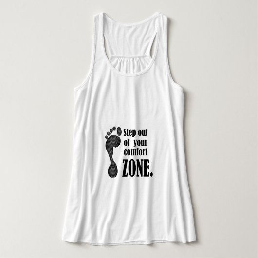 stap uit uw comfortzone tanktop (Design voorkant)