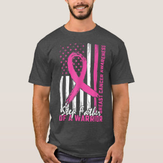 Stap-vader Breast Cancer Support Stap dad Warrior T-shirt
