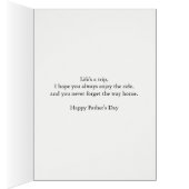 Stap vader Vaderdag met Kaart en Motorfiets (Binnen (Rechts))